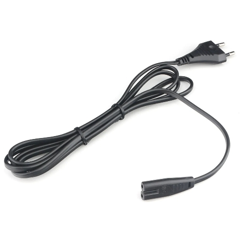 Шнур PowerCube ШВВП-АП 2*0,75 S52C7-250-2,5-1,8, черный, 1,8 м, S52 - C7, 2-pin