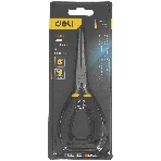 Мини-тонкогубцы удлиненные Deli DL103006 150 мм, прорезиненная рукоять