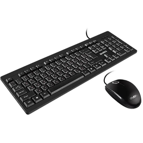 Комплект клавиатура + мышь SVEN KB-S320C клавиатура и мышь черные (USB, 105 кл, 4 кнопки, 1000 dpi)
