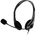 Гарнитура Oklick HS-M300 чёрный/серый, проводная, USB