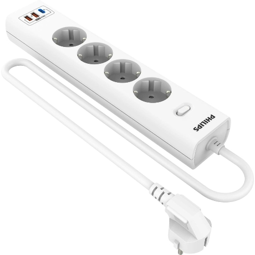 Сетевой фильтр Philips CHP8246WA/51 2м, 4 розетки, белый