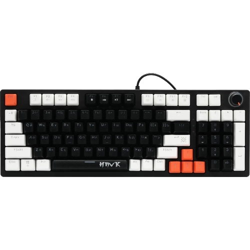 Клавиатура проводная Defender Hawk GK-418, USB, черный/белый