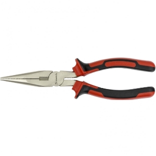 Длинногубцы Matrix NICKEL 17168 200 мм, прямые никелированные, двухкомпонентные рукоятки