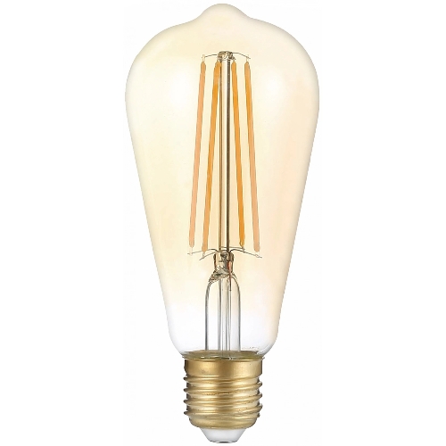 Лампа светодиодная филаментная Gauss Filament ST64 8Вт цок.: E27 эдисон 220B св. свеч. бел. теп. (упак.: 10 шт)