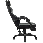 Кресло Zombie Weaver черный/серый, ткань, подголовник, подставка для ног