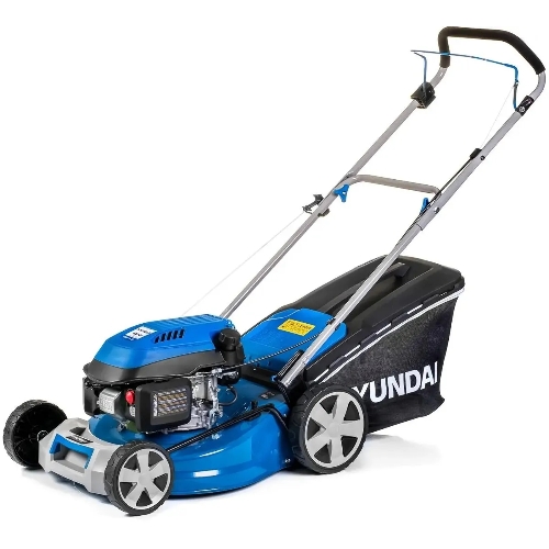Бензиновая газонокосилка HYUNDAI L4620 двигатель Hyundai ICV145,4-х такт, 3.8 л.с./145 см3, Ширина среза 45,7 см, Высота среза 25-75 мм, 23,5 кг