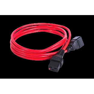 Шнур питания с фиксатором REM IEC 60320 C19/IEC 60320 C20, 16 А/250 В (3 * 1,5), 1,8 м, красный R-16-Cord-C19-C20-1.8-Red