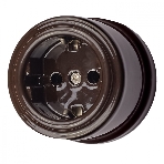 Розетка Bironi B1-101-02 с заземлением, керамика, Лизетта коричневый