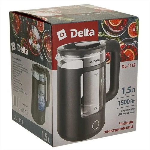 Чайник электрический Delta DL-1112 черный