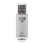 Флешка USB Smartbuy V-Cut Silver (SB128 GbVC-S3), 128Gb, USB 3.0, R/W 75/30, серебристый