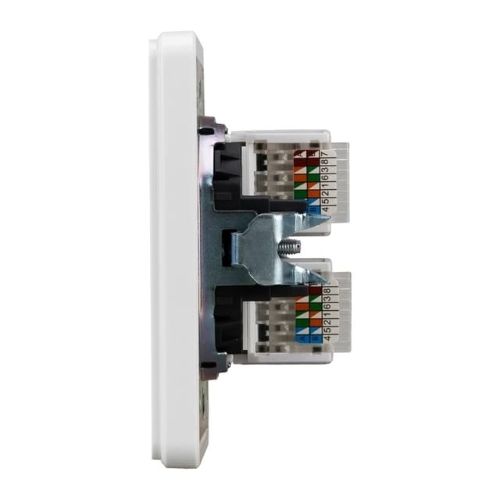 Розетка Kranz ROUND компьютерная двойная RJ45+RJ45 кат6 с/у перламутр