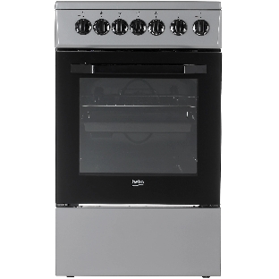 Плита электрическая Beko FFSE57114GS серебристый, конфорок 4 шт, духовка 55 л, 50 см x 85 см x 60 см
