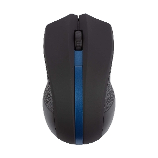 Мышь беспроводная HIPER HOMW-074 черный/синий, 1000 dpi, радиоканал, USB, кнопки - 3