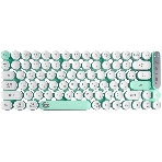 Клавиатура беспроводная Gembird KBW-9, 80кл, подсветка 6 цв, BT 5.1/радио/USB, белая