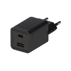 Сетевое зарядное устройство Maxvi A304 Type-C\USB 3A 15W, черный