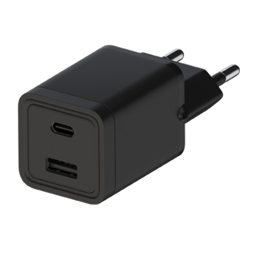 Сетевое зарядное устройство Maxvi A304 Type-C\USB 3A 15W, черный
