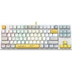 Клавиатура проводная A4Tech Bloody S87 Energy (S87 USB ENERGY WHITE) USB белый/желтый