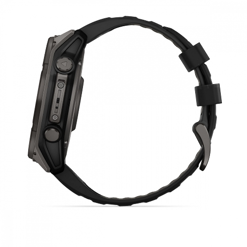 Смарт-часы Garmin Fenix 8 Solar Sapphire титановый угольно-серый DLC, черный 51мм