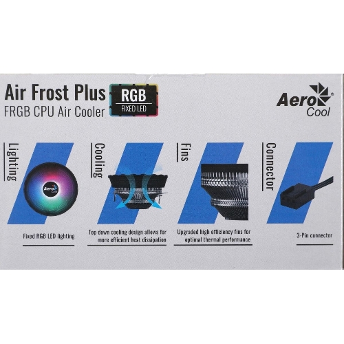 Кулер для процессора Aerocool/Formula Air Frost Plus серебристый, 120 мм, алюминий, 1500 об/мин, 24.2 дБ, 3 pin, 110 Вт, 70 мм