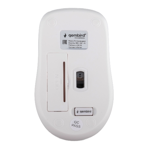 Комплект клавиатура+мышь Gembird KBS-7001-RU беспроводной, USB, 1600 DPI, белый