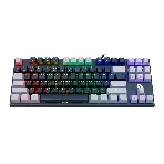 Клавиатура проводная механическая Gembird KB-G600-1, 87кл, Rainbow, коричн.свитчи, 1.8м, черная