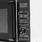 Микроволновая печь BBK 25MWS-970T/WB белый, 25 л, 900 Вт, переключатели - кнопки, поворотный механизм