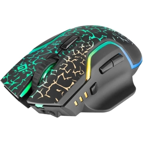 Мышь беспроводная Defender Oneshot GM-067 черный, 3200 dpi, радиоканал, USB, кнопки - 7