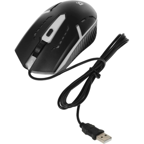 Мышь проводная Defender Flash MB-600L черный, 1200 dpi, USB, кнопки - 4