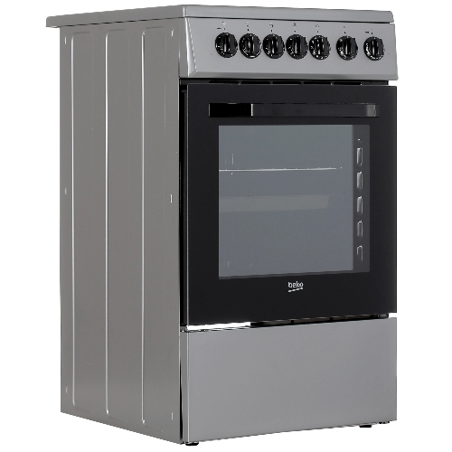 Плита электрическая Beko FFSE57114GS серебристый, конфорок 4 шт, духовка 55 л, 50 см x 85 см x 60 см