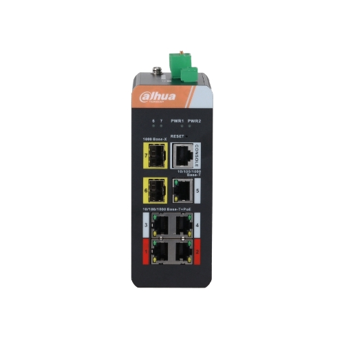Коммутатор Dahua DH-IS4207-4GT-120 5G 2SFP 4PoE 120W неуправляемый