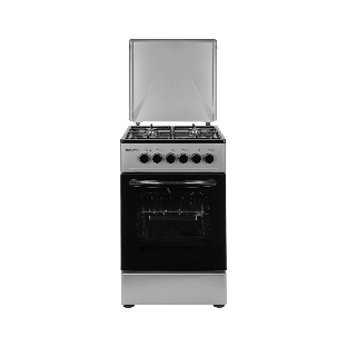 Плита комбинированная Kraft KF-FSK5302ES серый, конфорок 4 газовых, духовка 58 л, 50 см x 85.5 см x 55 см
