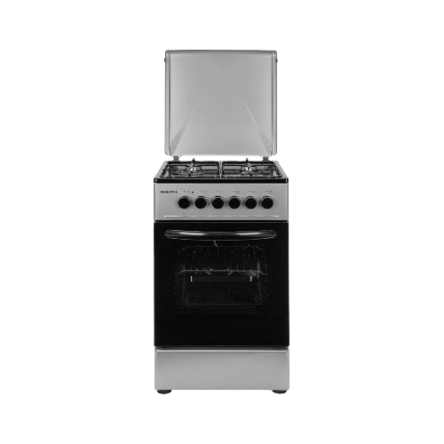 Плита комбинированная Kraft KF-FSK5302ES серый, конфорок 4 газовых, духовка 58 л, 50 см x 85.5 см x 55 см