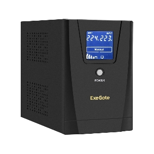 Источник бесперебойного питания ExeGate EP285492RUS SpecialPro Smart LLB-1200.LCD.AVR.C13.RJ.USB 1200VA/750W, LCD, AVR, 6*IEC-C13, RJ45/11, USB, черный
