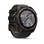 Смарт-часы Garmin Fenix 8 Solar Sapphire титановый угольно-серый DLC, черный 51мм