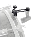 Держатель микрофона на обод барабана K&M 24035-300-55 регулируемый по вылету крепление микрофона, перемещение по направляющей до 70 мм