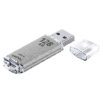 Флешка USB Smartbuy V-Cut Silver (SB128 GbVC-S3), 128Gb, USB 3.0, R/W 75/30, серебристый
