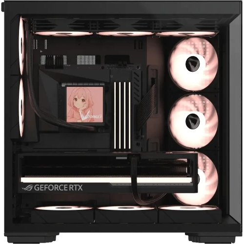 Компьютерный корпус Formula V Line Crystal Z7 PA Black, ATX, TYPE-C*1, USB3.0*1, Front+Side Glass, SIDE 3x PERFORMANCE ARGB, REAR 2x PERFORMANCE ARGB