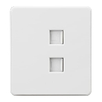 Розетка Kranz ROUND компьютерная двойная RJ45+RJ45 кат6 с/у перламутр