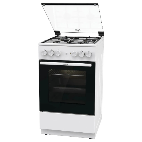Плита комбинированная Gorenje GK5A21WH белый, конфорок 4 газовых, духовка 68 л, 50 см x 85 см x 59.4 см