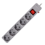 Сетевой фильтр Smartbuy (SBSP-5-18-G) 5 гн х 1,8 м серый