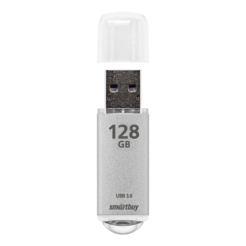 Флешка USB Smartbuy V-Cut Silver (SB128 GbVC-S3), 128Gb, USB 3.0, R/W 75/30, серебристый