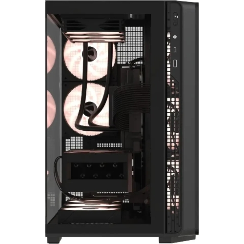 Компьютерный корпус Formula V Line Crystal Z7 PA Black, ATX, TYPE-C*1, USB3.0*1, Front+Side Glass, SIDE 3x PERFORMANCE ARGB, REAR 2x PERFORMANCE ARGB