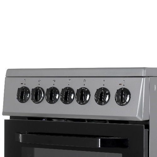 Плита электрическая Beko FFSE57114GS серебристый, конфорок 4 шт, духовка 55 л, 50 см x 85 см x 60 см