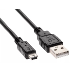 Кабель USB 2.0 A-->mini-B 5P (1.8 м) черный, Telecom TC6911BK-1.8M