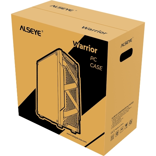 Компьютерный корпус ALSEYE Warrior-B Mini-ITX/Micro ATX/ATX, USB 2.0*2+HD Audio+USB 3.0*1, 