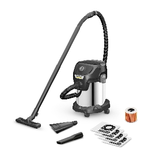 Строительный пылесос Karcher KWD 3 S V-17/4/20 Anniversary Edition черный, 1000 Вт, уборка сухая/сбор воды, пылесборник мешок/контейнер, 17 л