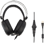 Гарнитура Oklick HS-L810G чёрный, проводная, USB, подсветка