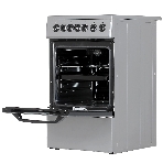 Плита электрическая Beko FFSE57114GS серебристый, конфорок 4 шт, духовка 55 л, 50 см x 85 см x 60 см