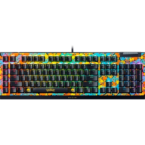 Клавиатура Razer BlackWidow V4 X Green Switch Pokemon Kanto Starters Edition проводная, USB Type-A, желтый