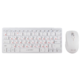Комплект клавиатура+мышь Gembird KBS-7001-RU беспроводной, USB, 1600 DPI, белый